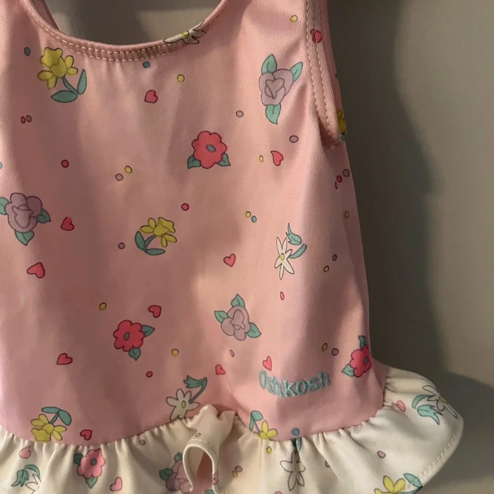 Vintage pink floral bathing suit